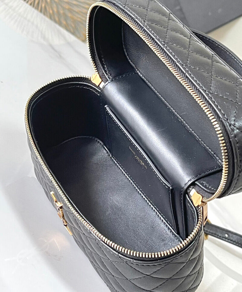 Saint Laurent Gaby Mini Vanity Bag In Lambskin Black